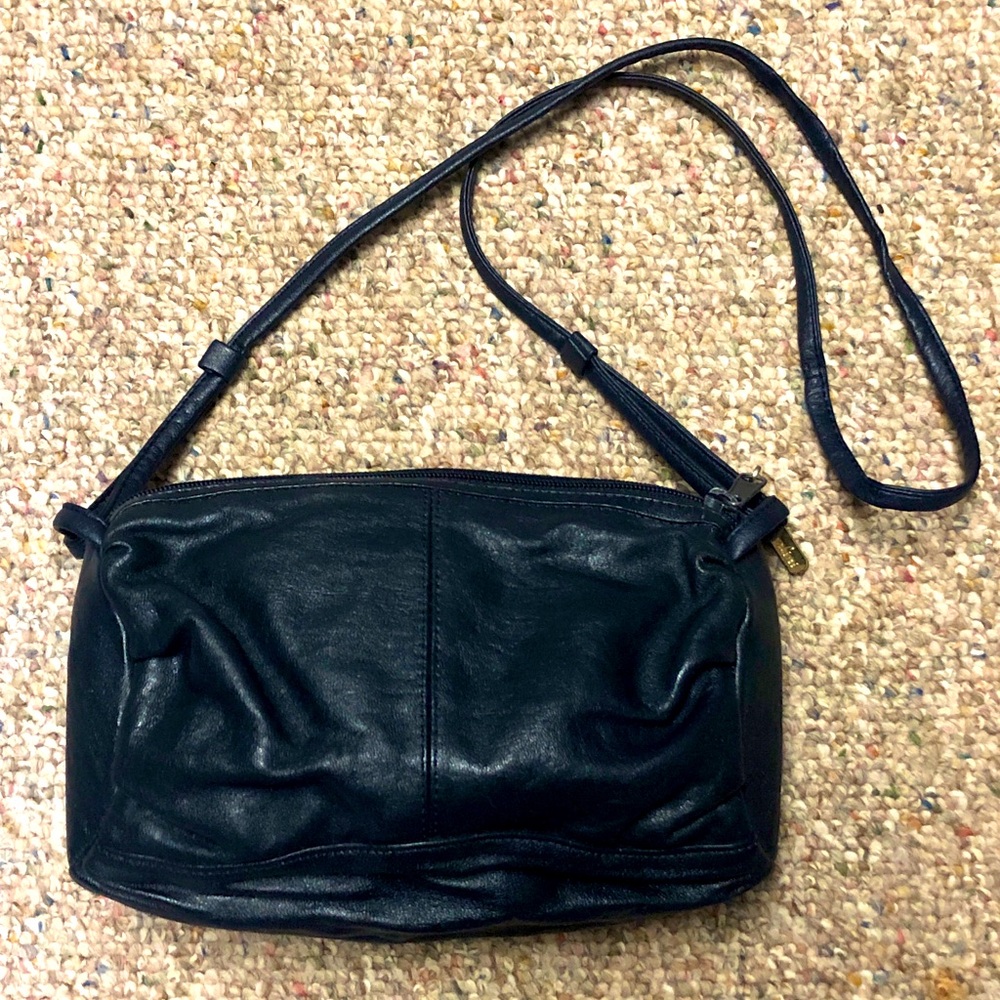 Brenalini by Jonotti Vintage Navy Blue Leather Shoulder Bag